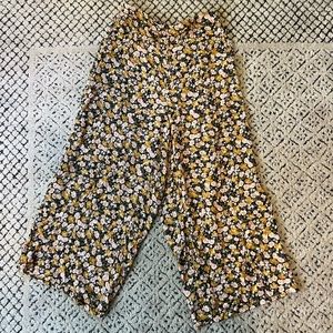 Floral wide leg pants